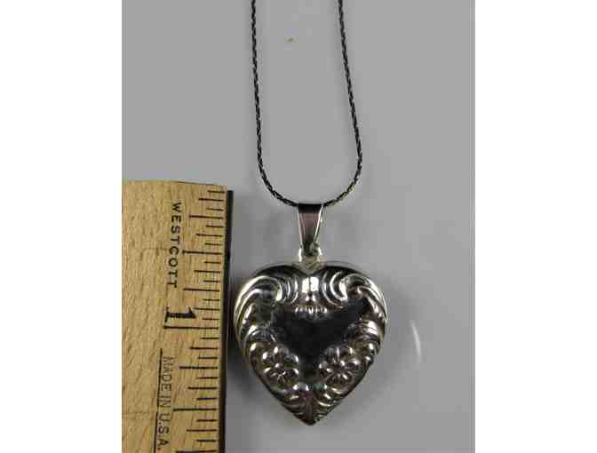 Sterling Silver Scroll Heart Necklace