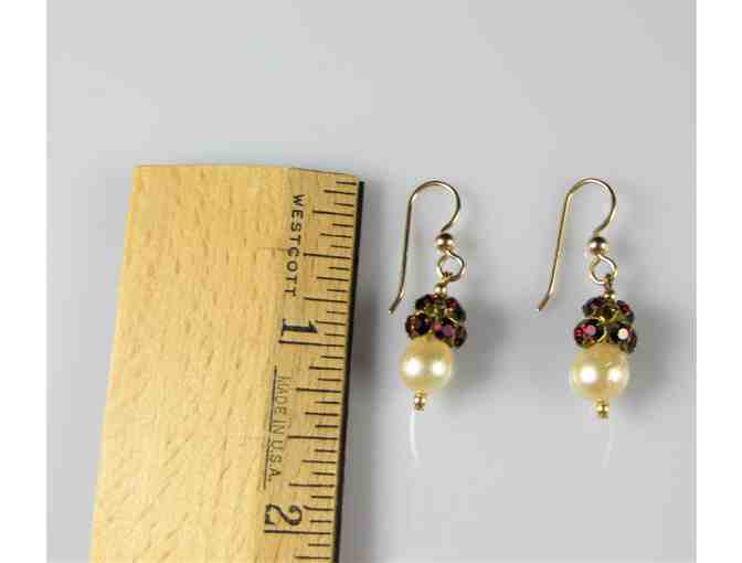 Freshwater Pearls and Red Czech Beaded Set