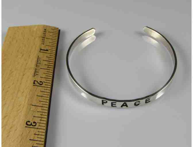'PEACE' Sterling Silver Bracelet