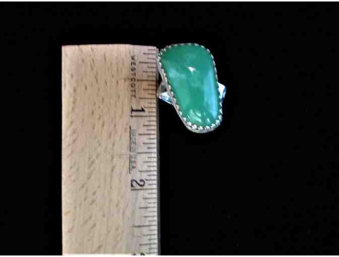 Handcrafted Chrysoprase Sterling Silver Ring