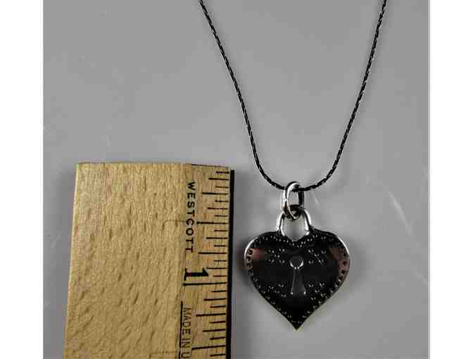 Sterling Silver Keyhole Heart Necklace