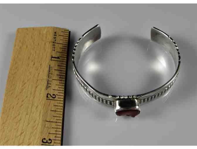 Sterling Silver with Coral Bracelet