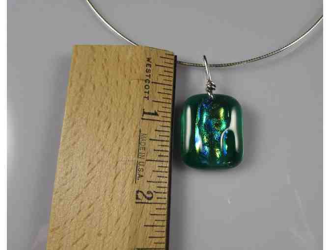 Dichroic Glass Sterling Silver Necklace