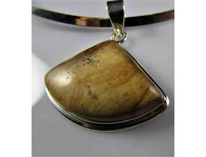 Natural Jasper in Sterling Silver Necklace