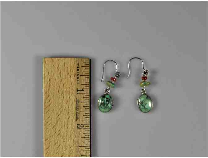 Handcrafted Turquoise & Coral Necklace & Earrings