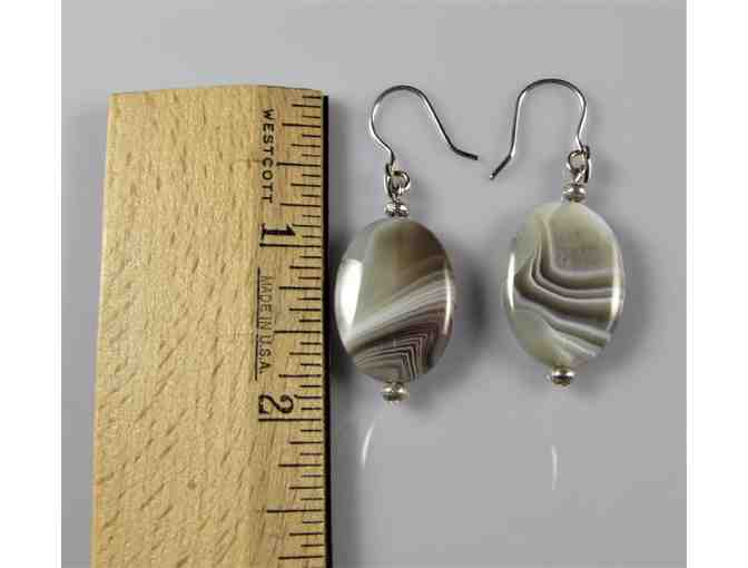 Handcrafted Botswana Agate Necklace & Earrings