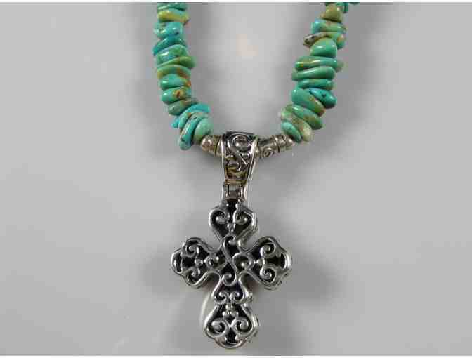 Handcrafted Turquoise & Coral Necklace & Earrings