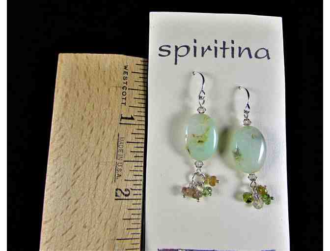 Swarovski Crystal & Chrysoprase Earrings