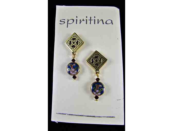 Celtic Diamond shaped Gold post earrings