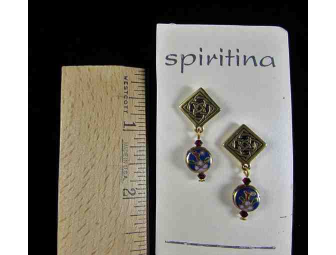 Celtic Diamond shaped Gold post earrings