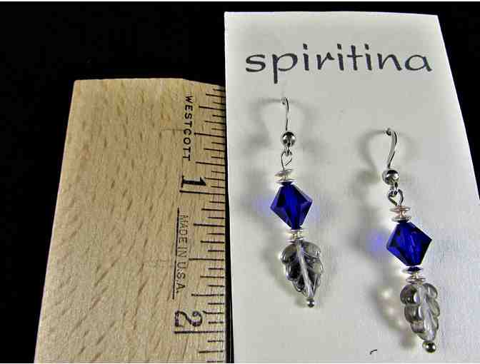 Dark Blue Swarovski Crystal Earrings