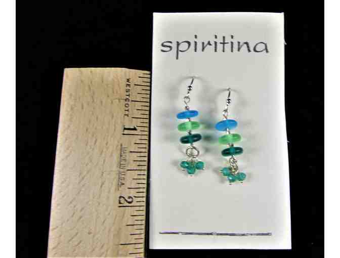 Rainbow Multi Color Czech Bead Earrings