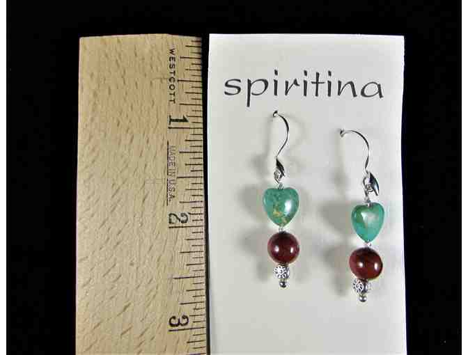 Turquoise and Carnelian Agate Earrings
