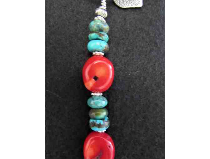 Handmade Turquoise Pendant Keychain