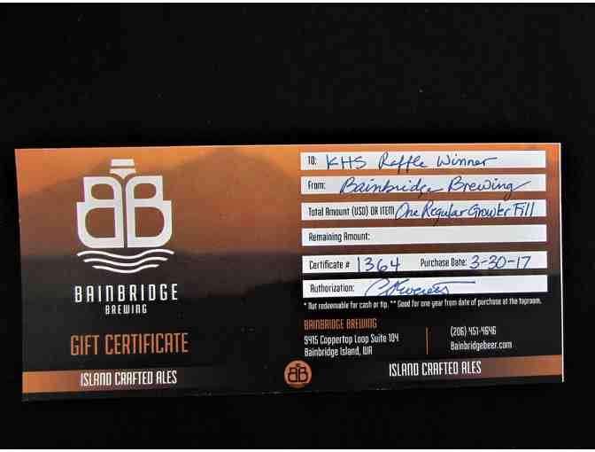 Bainbridge Brewing Goodies