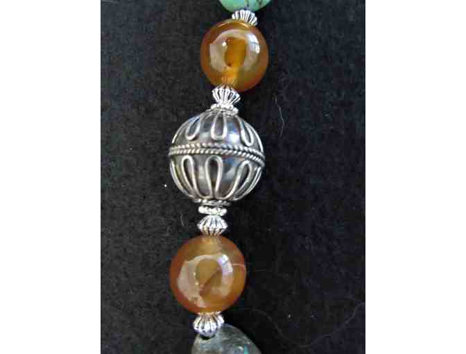 Handmade Turquoise Heart Key Chain