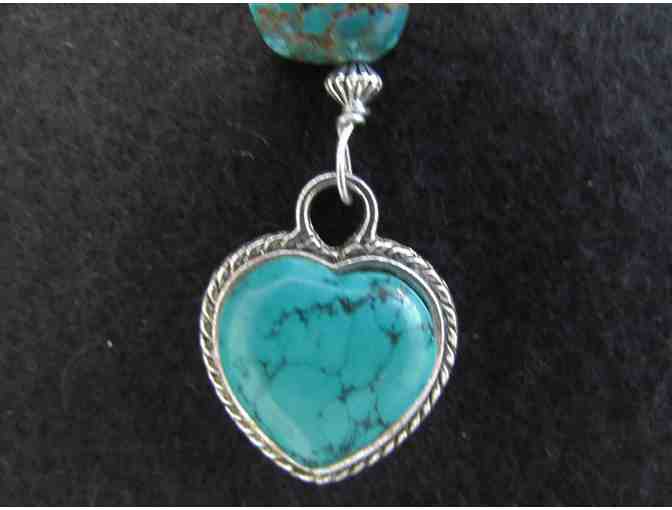 Handmade Turquoise Heart Key Chain