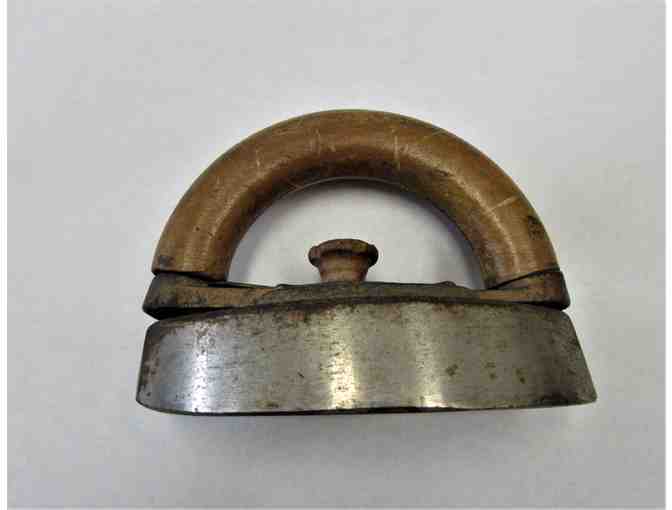 Antique Iron with Wooden Handle