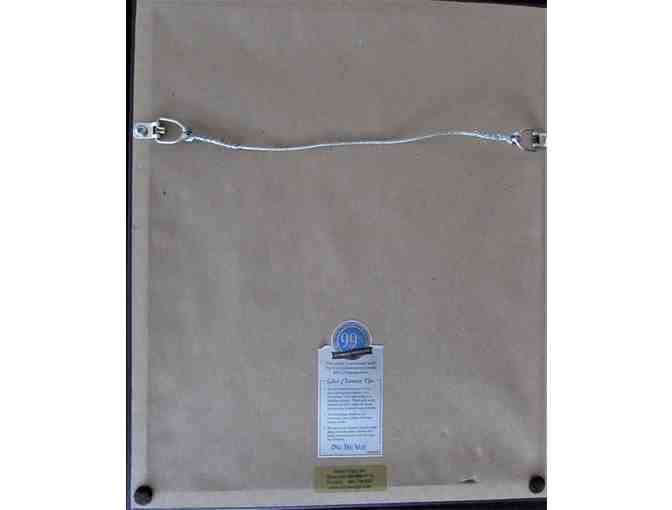 Framed Silk Embroidery Cats and Framed Watercolor Print