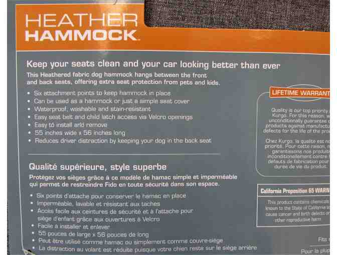 Kurgo Heather Hammock for your Travelling Dog