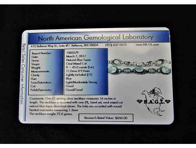 Natural Blue Topaz Choker