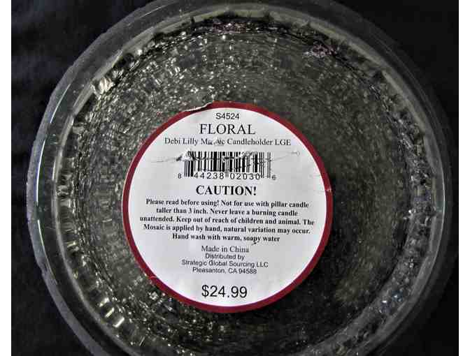 Mirrored Glass Candle Holder