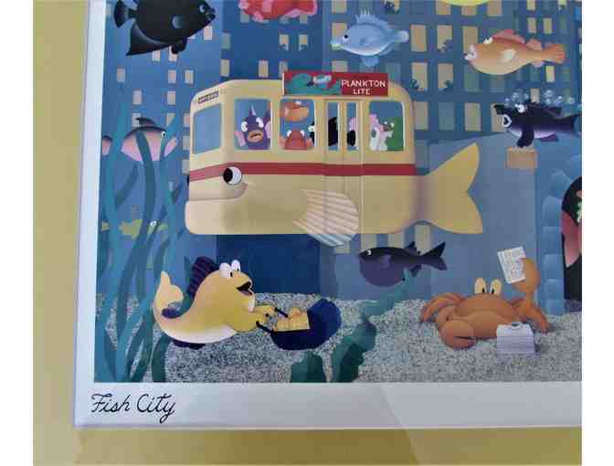 'Fish City' Framed Print by Stewart Moskowitz