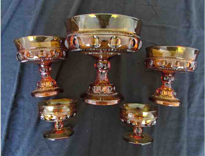 Vintage Indiana Amber Glass Collection