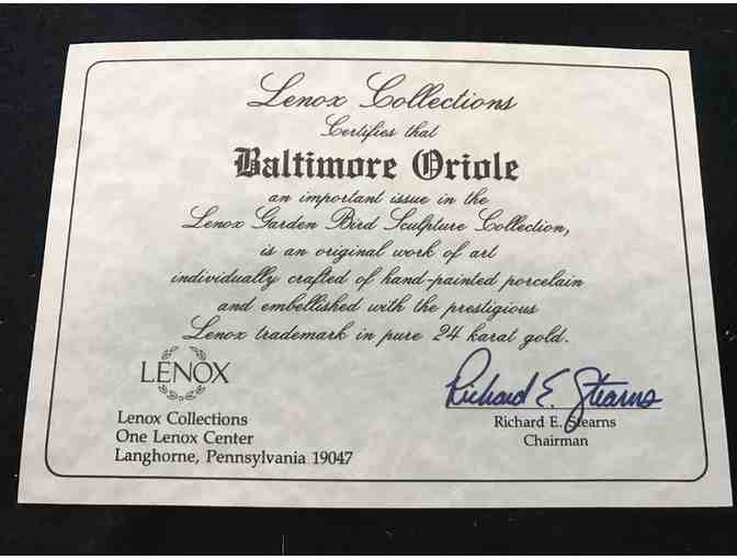 Porcelain Baltimore Oriole by Lenox