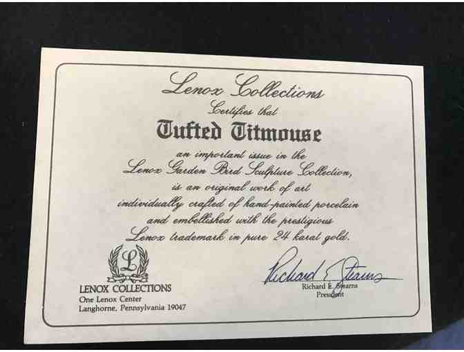 Beautiful Lenox Porcelain Tufted Titmouse