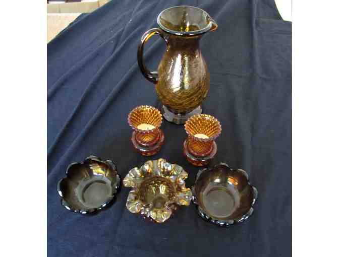 Vintage Indiana Amber Glass Collection