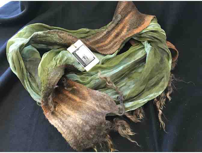 Just in time for fall! A silk and wool scarf