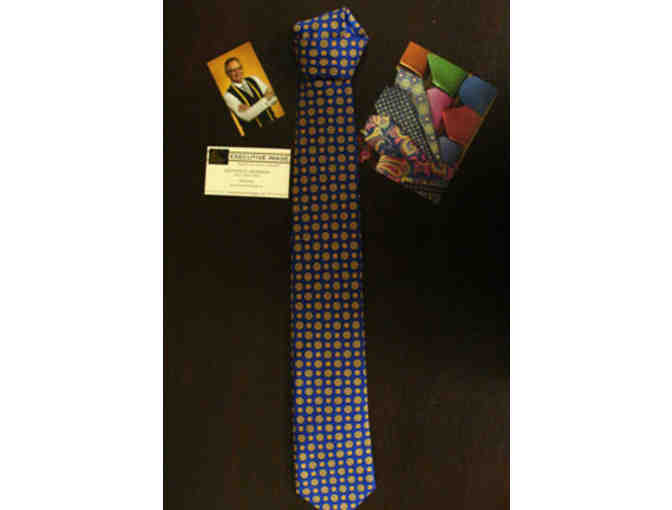 Custom-Made Tie by Executive Image-Blue Circles