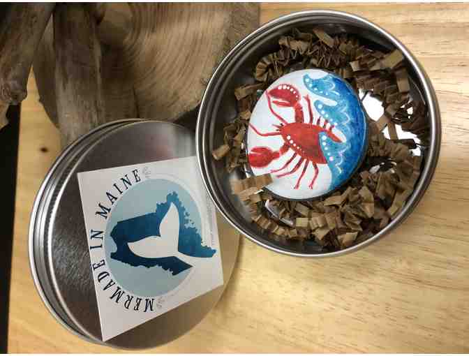 Salty Girl- Driftwood Christmas Tree and hand painted lobster rock