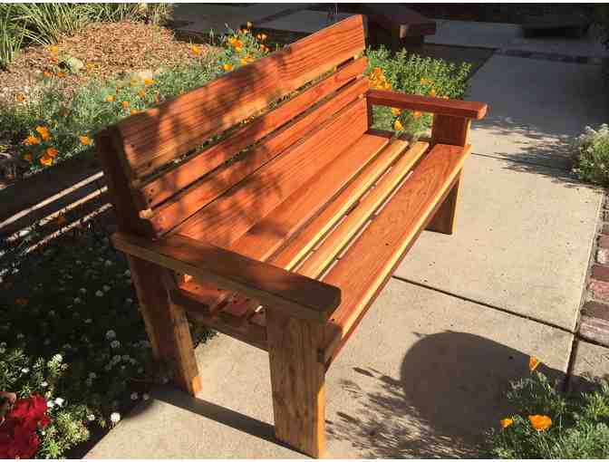 Redwood bench