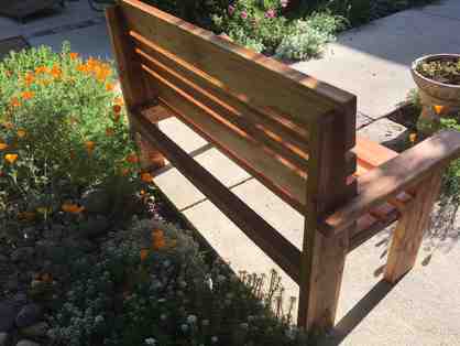 Redwood bench
