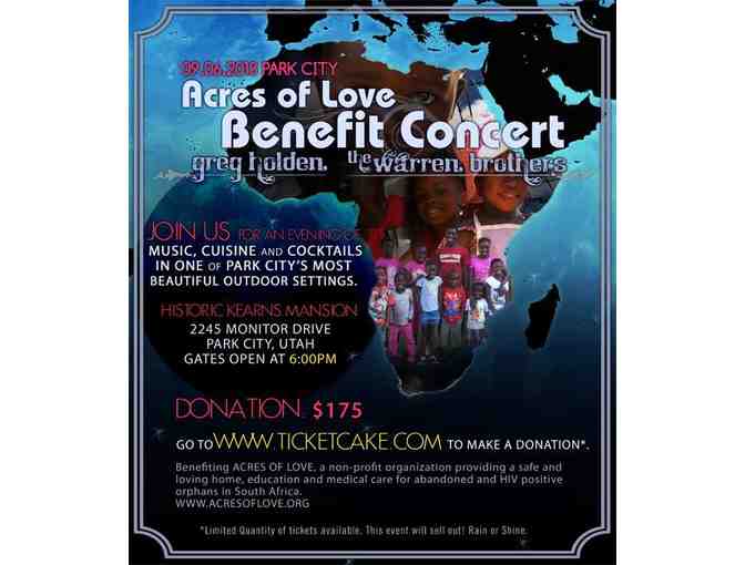 Pair of Tickets to Acres of Love Benefit Concert
