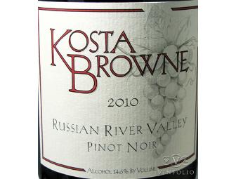 Two Signed Magnums, 2010 Pinot Noir - Kosta Browne Winery, Sebastopol, CA