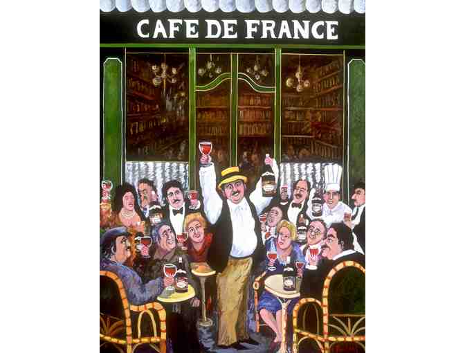 7064 - Limited Edition Lithograph  Cafe de France - Guy Buffet Productions, Inc.