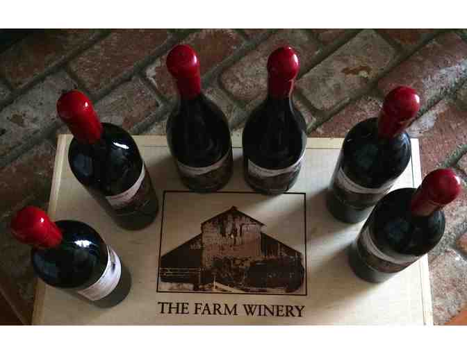 5189 - Six Bottles in Logo Wood Box - The Farm Winery, Paso Robles