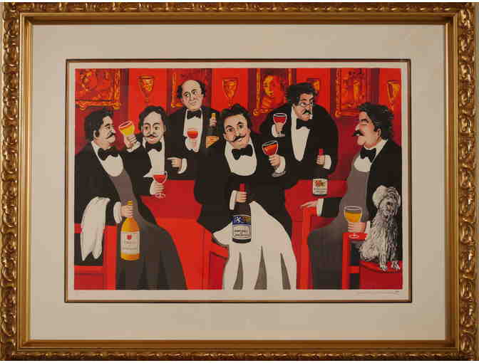 5158 - Guy Buffet Productions, Rio Vista, CA. - 'A Gathering of Connoisseurs' Framed
