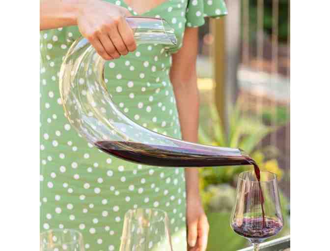 Six Pack of Stemware and Blown-Glass Carafe, Gabriel-Glas