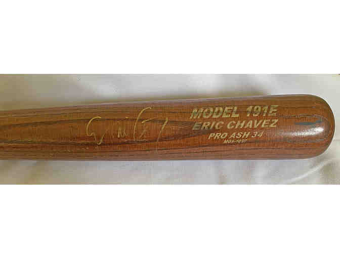 Baseball Bat Used and Signed by Eric Chavez