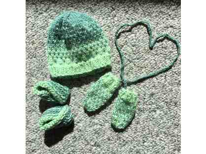 Hand Knit Set for Baby, 0 - 3 Months of Age