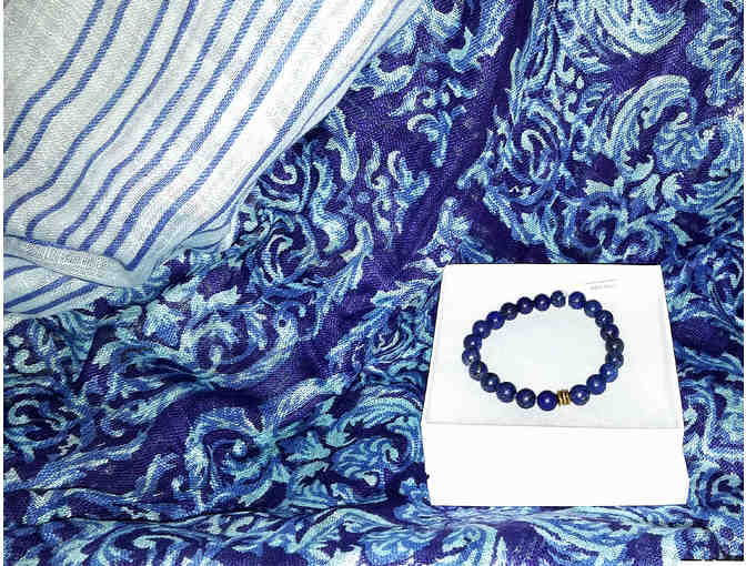 I got the Blues for Accessories! Scarf, Lapis bracelet and Gift Card for Two-Sisters!
