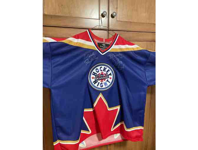 HOCKEY NIGHT IN CANADA JERSEY SIGNED BY DON CHERRY AND RON MACLEAN
