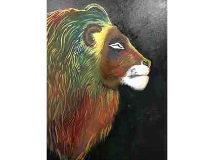 Multi-colored Lion Artwork