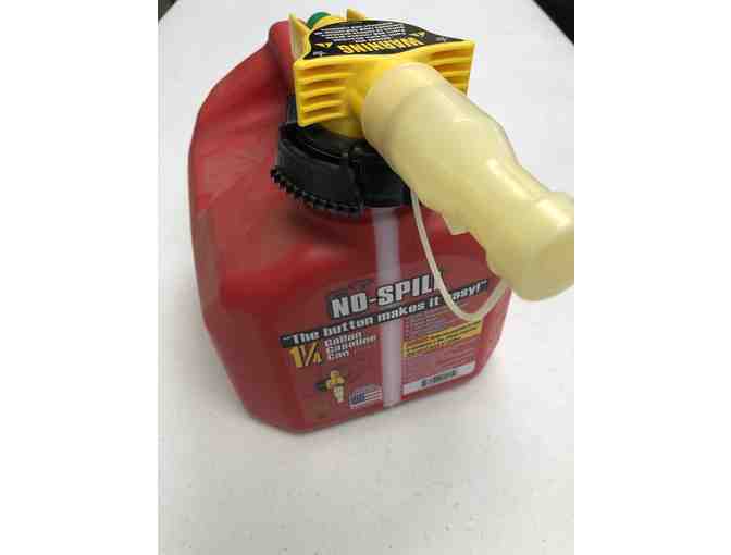 No Spill Push Button 1 1/4 gallon gasoline can