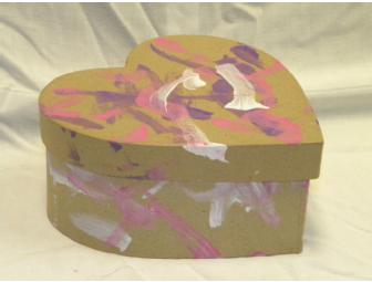 A Full Heart Box Decorated by 'Debbie' & 'Bo' Chimpanzee