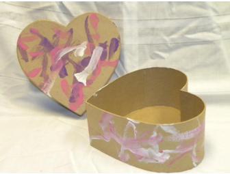 A Full Heart Box Decorated by 'Debbie' & 'Bo' Chimpanzee